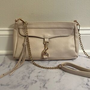 Cream Chain Crossbody Handbag